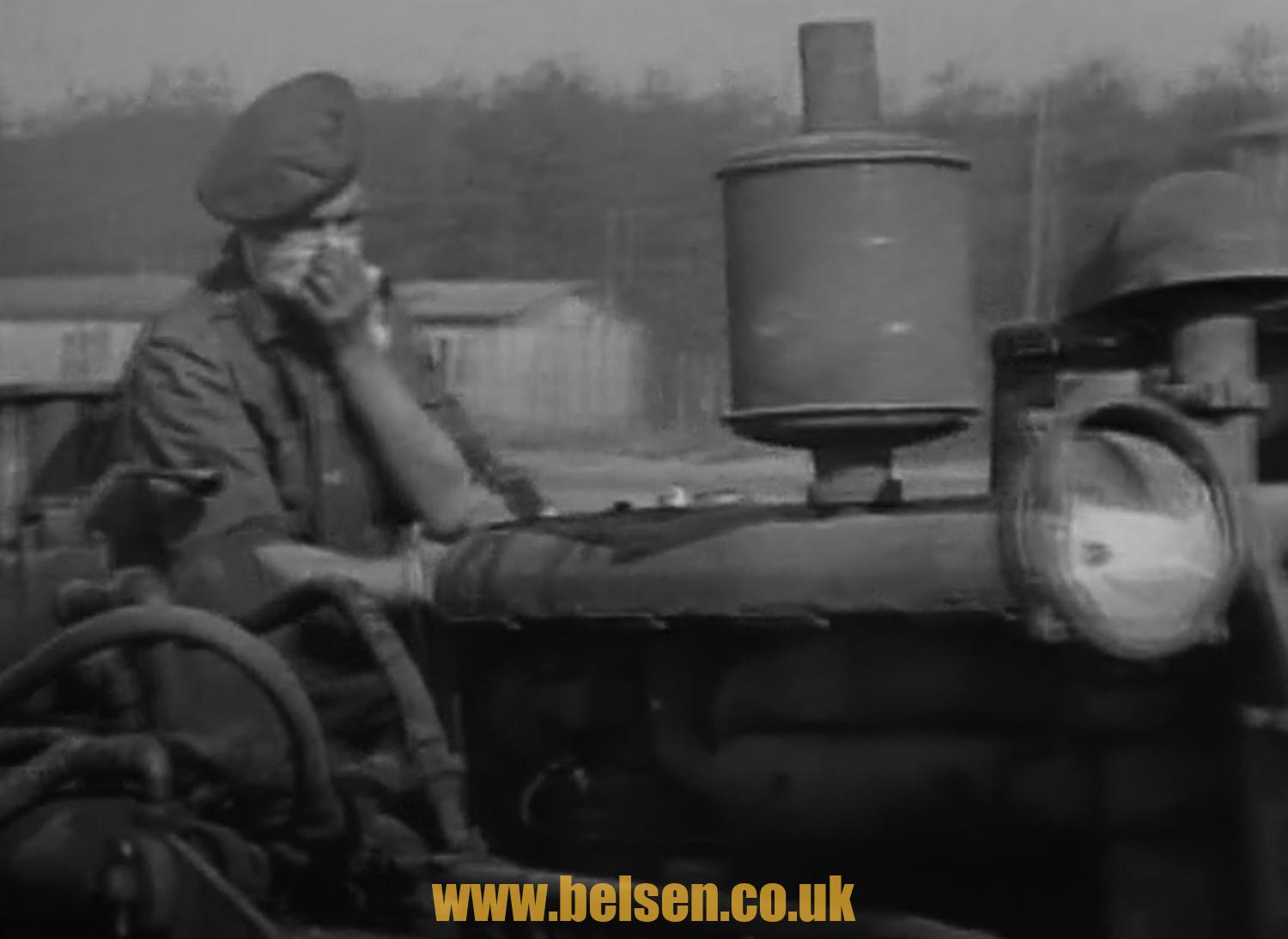 bulldozer at belsen