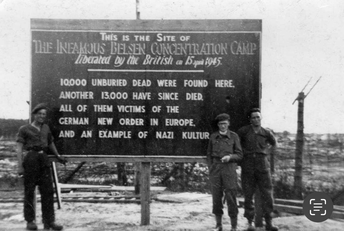 Bergen Belsen Concentration Camp Bergen Belsen sign, Reg Price and Tom Turner